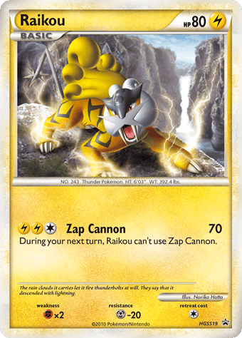 Raikou HGSS Black Star Promos Pokemon Card