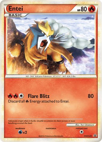 Entei HGSS Black Star Promos Pokemon Card
