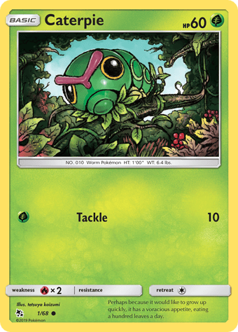 Caterpie Hidden Fates Pokemon Card