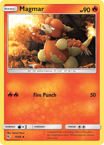 Magmar Hidden Fates Pokemon Card