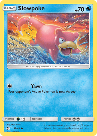 Slowpoke Hidden Fates Pokemon Card