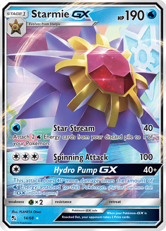 Starmie-GX Hidden Fates Pokemon Card