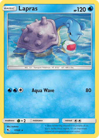Lapras Hidden Fates Pokemon Card