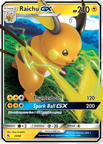 Raichu-GX Hidden Fates Pokemon Card