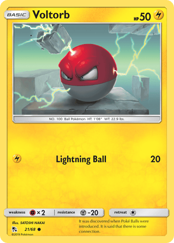 Voltorb Hidden Fates Pokemon Card