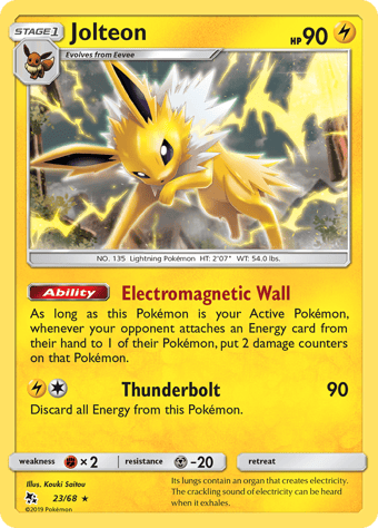 Jolteon Hidden Fates Pokemon Card
