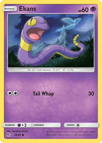 Ekans Hidden Fates Pokemon Card