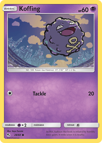 Koffing Hidden Fates Pokemon Card