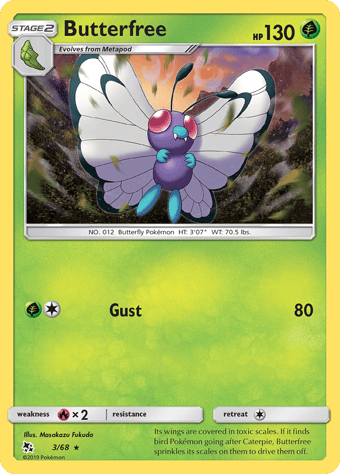Butterfree Hidden Fates Pokemon Card