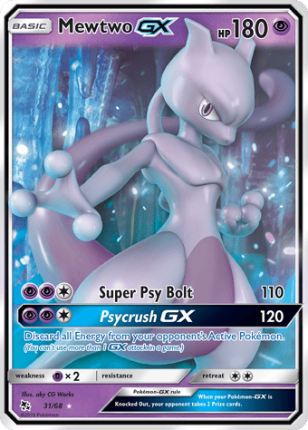 Mewtwo-GX Hidden Fates Pokemon Card