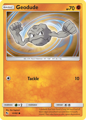Geodude Hidden Fates Pokemon Card
