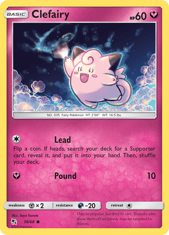 Clefairy Hidden Fates Pokemon Card