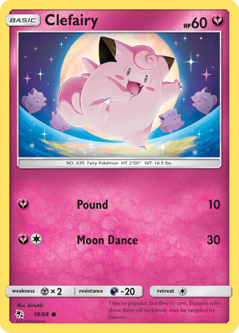 Clefairy Hidden Fates Pokemon Card