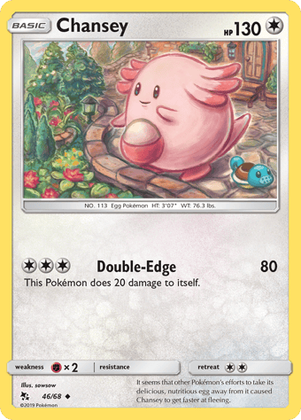 Chansey Hidden Fates Pokemon Card