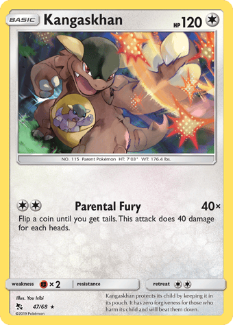 Kangaskhan Hidden Fates Pokemon Card
