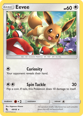 Eevee Hidden Fates Pokemon Card