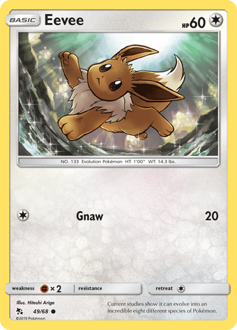Eevee Hidden Fates Pokemon Card