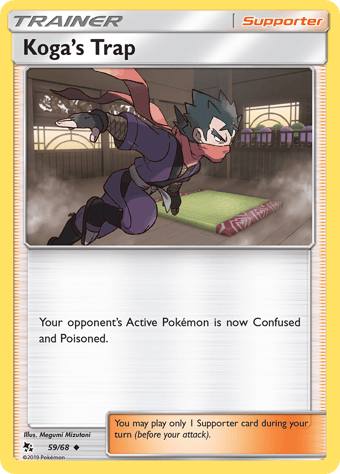 Koga's Trap Hidden Fates Pokemon Card