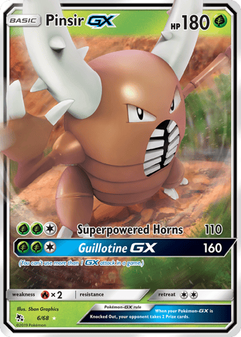 Pinsir-GX Hidden Fates Pokemon Card