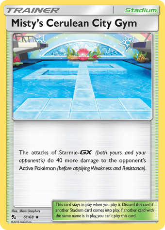 Misty's Cerulean City Gym Hidden Fates Pokemon Card