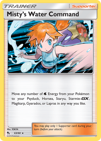 Misty's Water Command Hidden Fates Pokemon Card