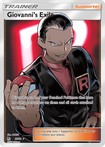 Giovanni's Exile Hidden Fates Pokemon Card