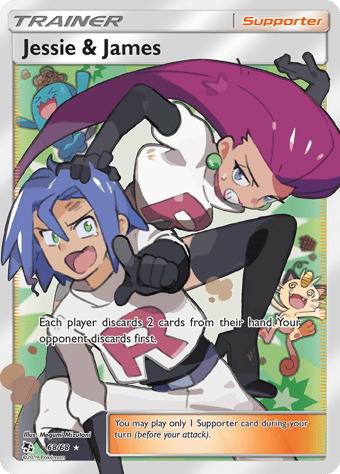 Jessie & James Hidden Fates Pokemon Card