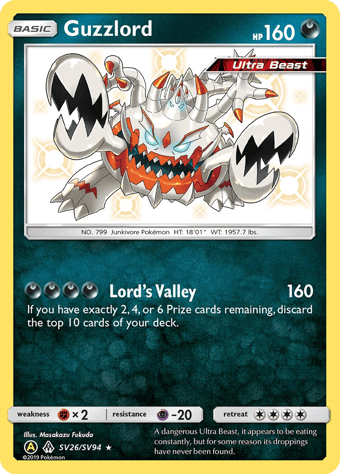 Guzzlord Hidden Fates Pokemon Card