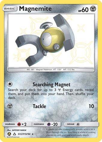 Magnemite Hidden Fates Pokemon Card