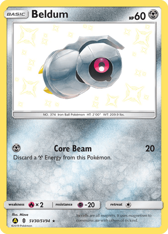 Beldum Hidden Fates Pokemon Card