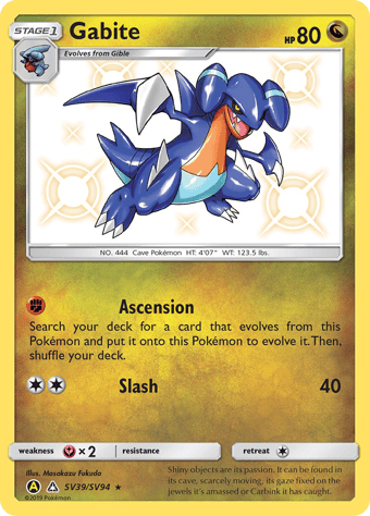 Gabite Hidden Fates Pokemon Card