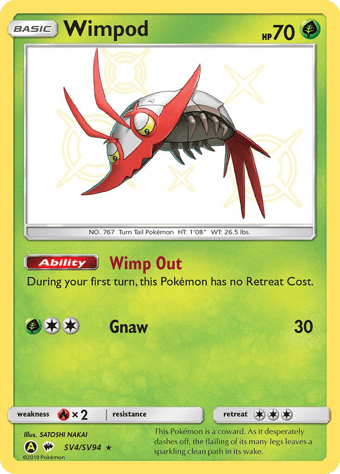 Wimpod Hidden Fates Pokemon Card