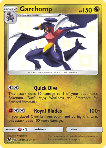 Garchomp Hidden Fates Pokemon Card