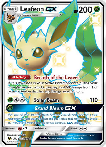 Leafeon-GX Hidden Fates Pokemon Card