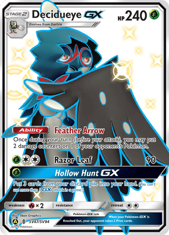 Decidueye-GX Hidden Fates Pokemon Card