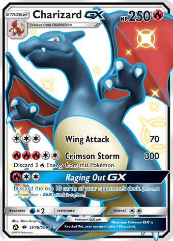 Charizard-GX Hidden Fates Pokemon Card