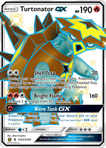 Turtonator-GX Hidden Fates Pokemon Card