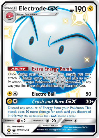 Electrode-GX Hidden Fates Pokemon Card