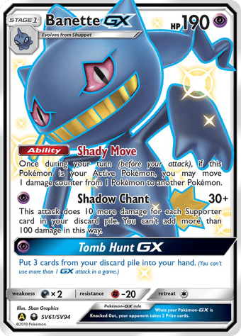 Banette-GX Hidden Fates Pokemon Card