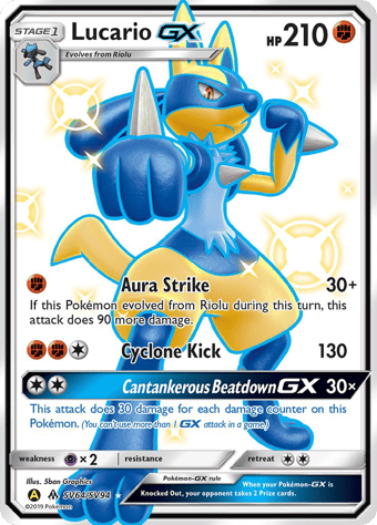 Lucario-GX Hidden Fates Pokemon Card