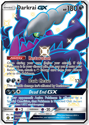 Darkrai-GX Hidden Fates Pokemon Card