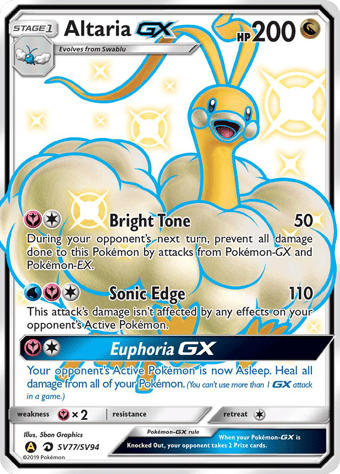 Altaria-GX Hidden Fates Pokemon Card