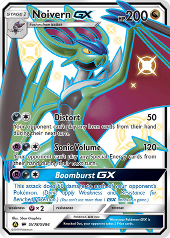 Noivern-GX Hidden Fates Pokemon Card