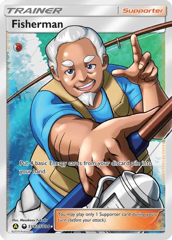 Fisherman Hidden Fates Pokemon Card