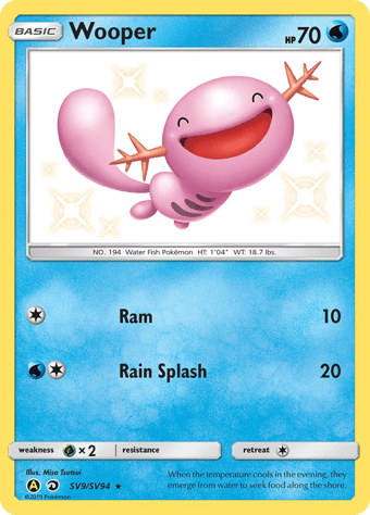Wooper Hidden Fates Pokemon Card