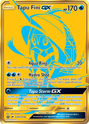Tapu Fini-GX Hidden Fates Pokemon Card