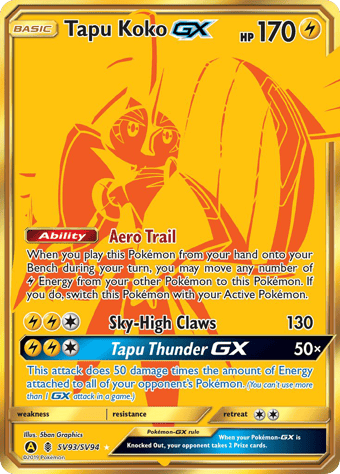 Tapu Koko-GX Hidden Fates Pokemon Card
