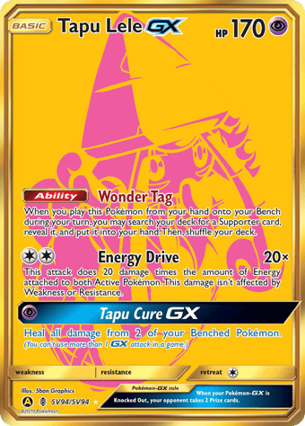 Tapu Lele-GX Hidden Fates Pokemon Card