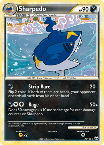 Sharpedo HS-Triumphant Pokemon Card