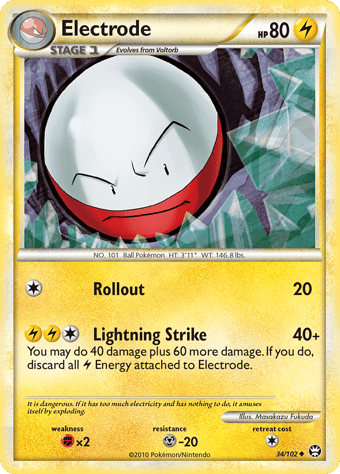 Electrode HS-Triumphant Pokemon Card